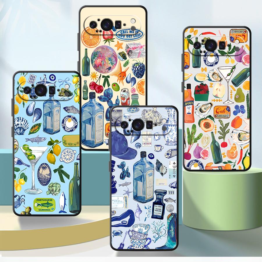 Google Pixel 8A - 해변 풍경 Funda 전화 커버 케이스