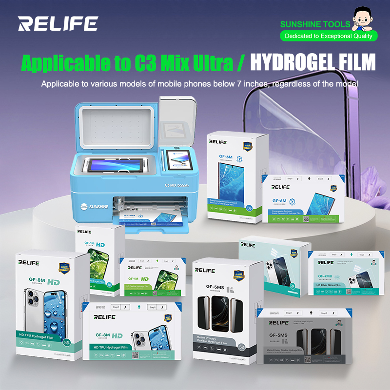 Screen Protector Cutter - RELIFE GF-1M GF-5MS HD TPH 하이드로겔