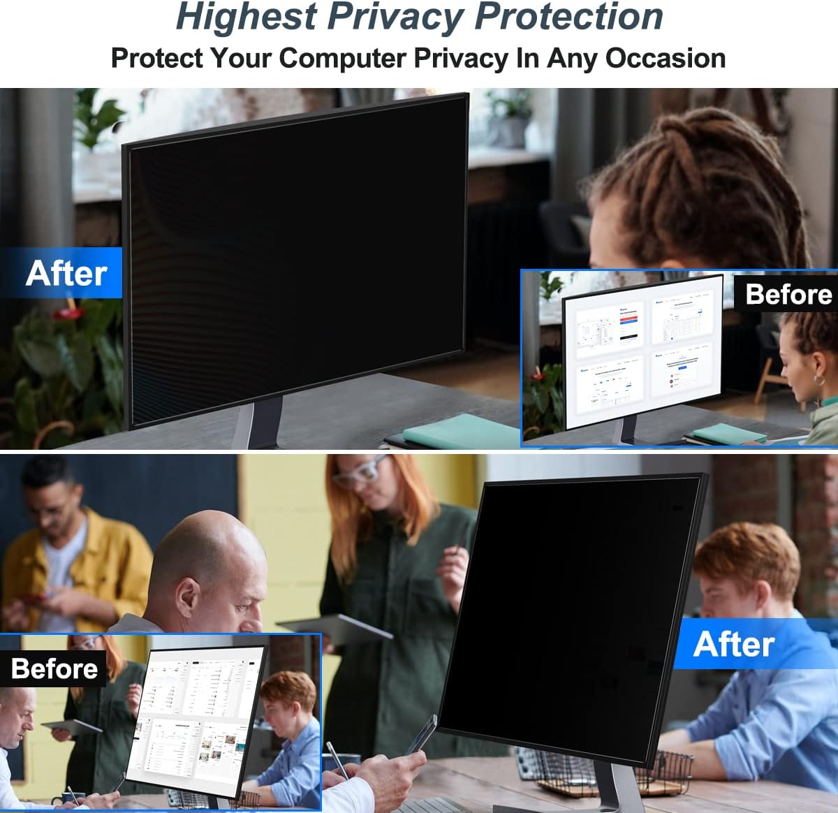 2 팩 24 인치 컴퓨터 개인 정보 보호 화면 필터 1 - Privacy Filter 2Pack 리뷰 및 가격